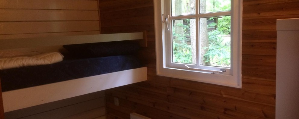 Slaapkamer met stapelbed Woodchalet